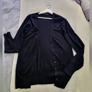 Zara black long cardigan